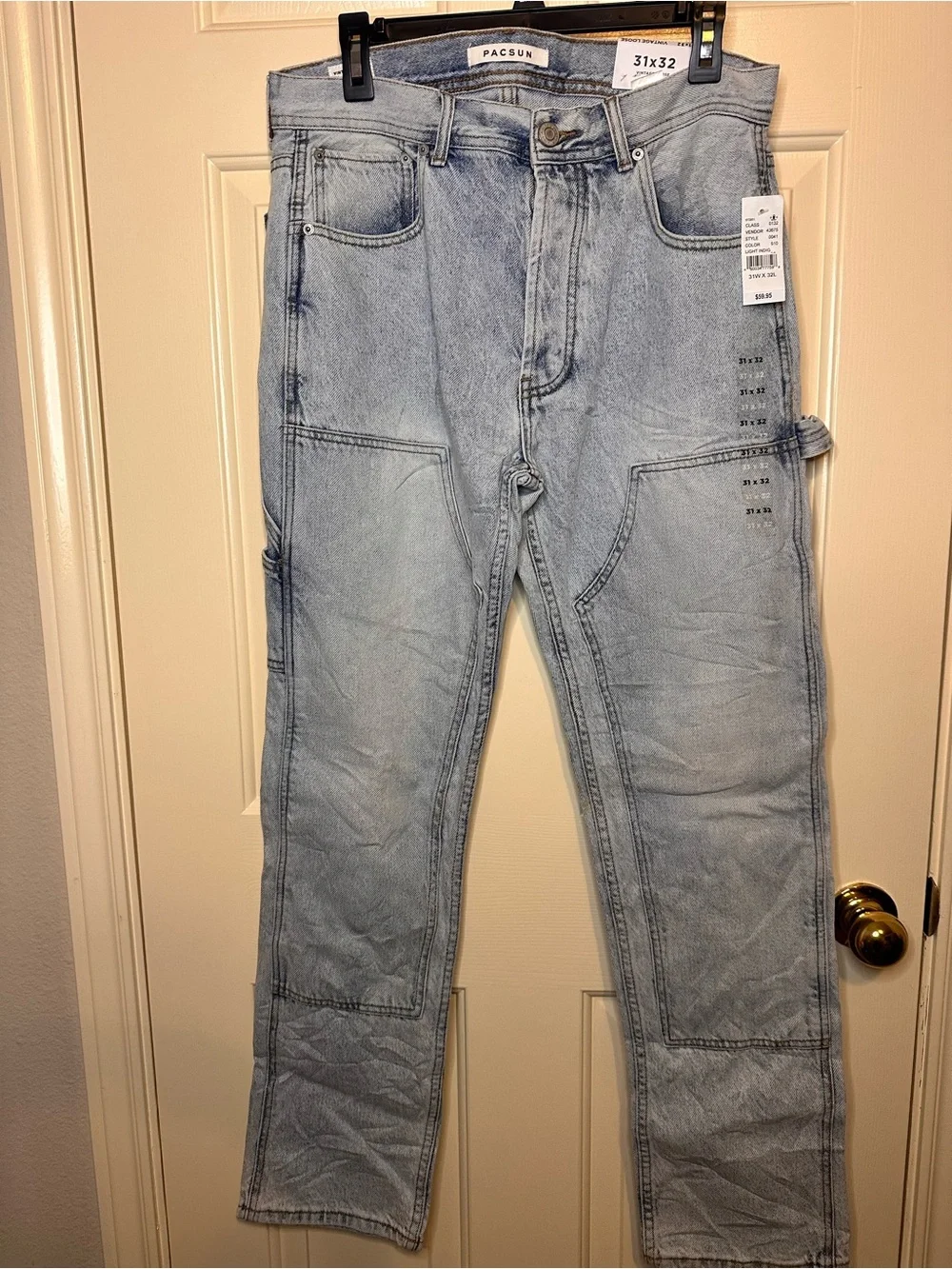 PacSun Men's Light Wash Carpenter Jeans